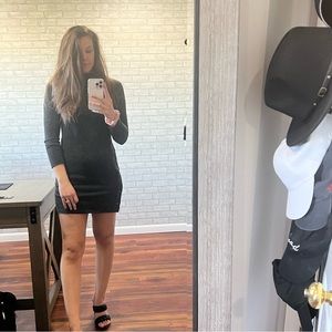 Dark grey sweater dress